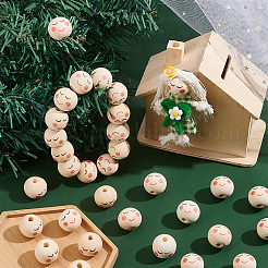 150Pcs Natural Wood European Beads&nbsp;WOOD-OC0004-31