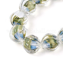 Textured Inner Flower Handmade Lampwork Beads&nbsp;LAMP-T024-07C