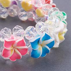 AB Color Plated Glass Bead Multi-Strand Stretch Bracelets&nbsp;BJEW-JB03308