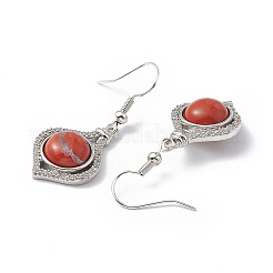 Natural Red Jasper Vase Dangle Earrings&nbsp;EJEW-A092-01P-15
