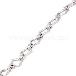 Non-Tarnish 304 Stainless Steel Rhombus & Oval Link Chains&nbsp;CHS-F017-04P
