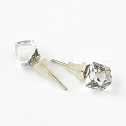 Shiny Glass Rhinestone Stud Earrings&nbsp;EJEW-F0039-05