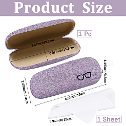 1Pc Oval Polyester Eyeglass Cases&nbsp;AJEW-CN0007-32E
