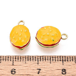 Rack Plating Alloy Enamel Charms&nbsp;PALLOY-N181-24KCG-01