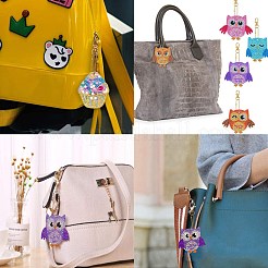 Owl DIY Diamond Painting Keychain Sets&nbsp;DIY-WH0163-82