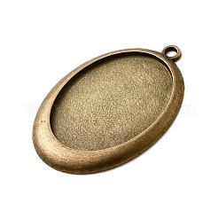 Vintage Tibetan Style Alloy Pendant Cabochon Settings&nbsp;X-TIBEP-M018-76AB-NF