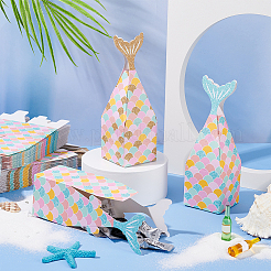 56Pcs 2 Colors Mermaid Paper Candy Boxes&nbsp;CON-OC0001-49