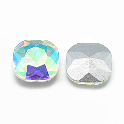 Pointed Back Glass Rhinestone Cabochons&nbsp;RGLA-T032-10x10mm-02