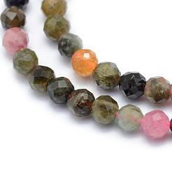 Natural Multicolor Tourmaline Beads Strands&nbsp;G-E411-23-4mm