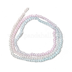 Transparent Gradient Color Glass Beads Strands&nbsp;GLAA-H021-01A-17
