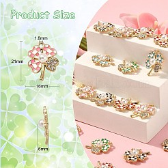 25Pcs 5 Colors Alloy Enamel Pendants&nbsp;ENAM-CJ0003-41