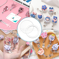 1 Set Transparent Acrylic Clear Blank Badge&nbsp;AJEW-BC0008-07B