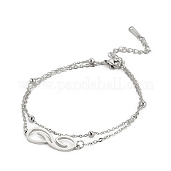 Infinity 304 Stainless Steel Double Layer Bracelets&nbsp;FS-WG70C3B-01