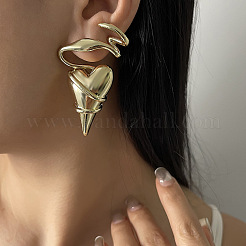 Alloy Heart Stud Earrings&nbsp;FS-WGE404F-01