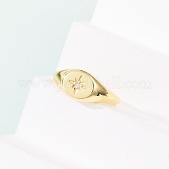 Brass Micro Pave Clear Cubic Zirconia Cuff Rings for Women&nbsp;RJEW-U048-01G