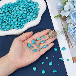 310Pcs 5 Styles Synthetic Turquoise & Howlite Beads Sets&nbsp;TURQ-PA0001-02