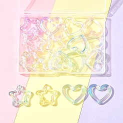 20Pcs 2 Styles UV Plating Transparent Acrylic Beads&nbsp;OACR-FS0001-81
