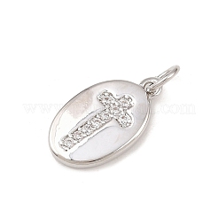 Brass Micro Pave Cubic Zirconia Pendants&nbsp;KK-G544-23P