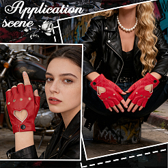 PU Leather Fingerless Gloves&nbsp;AJEW-CL0003-67A