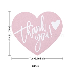 20Pcs Coated Paper Thank You Greeting Card&nbsp;DIY-YW0012-24C