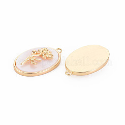 Brass Birth Floral Pendants&nbsp;KK-S364-287