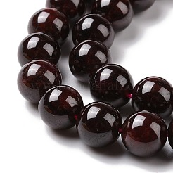 Natural Garnet Round Beads Strands&nbsp;G-A025-02