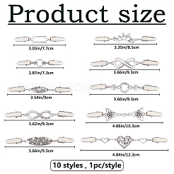 10Pcs 10 Styles Alloy Cardigan Clips&nbsp;AJEW-FH0006-72
