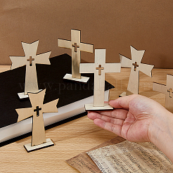 40Pcs 2 Styles Halloween Wood Sculpture Display Decorations&nbsp;AJEW-DC0003-29