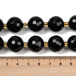 Natural Black Onyx(Dyed & Heated) Beads Strands&nbsp;G-C249-A11-16mm