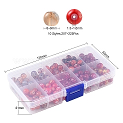 10 Style Spray Painted & Drawbench Transparent & Baking Paint Glass Beads&nbsp;GLAA-YW0001-26D