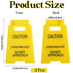 2Pcs Resin Warning Sign&nbsp;AJEW-CN0005-57