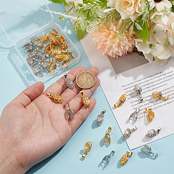 40Pcs 2 Colors Brass Ice Pick Pinch Bails&nbsp;KK-GO0002-15