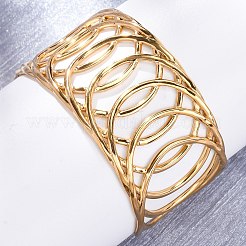 Europe and America Style 304 Stainless Steel Cuff Bangles for Women&nbsp;BJEW-D306-03G