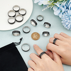 14Pcs 7 Size 304 Stainless Steel Plain Rotating Finger Rings Set&nbsp;RJEW-UN0002-68EB