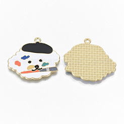 Alloy Enamel Pendants&nbsp;X-ENAM-T011-12KC-RS