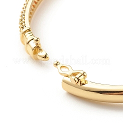 Colorful Cubic Zirconia Hinged Bangle&nbsp;BJEW-B054-14G