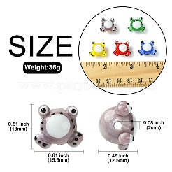7Pcs 7 Colors Handmade Lampwork Beads&nbsp;LAMP-CJ0002-15