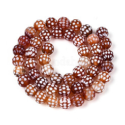 Tibetan Style Natural Agate dZi Beads Strands&nbsp;G-T144-36A-02