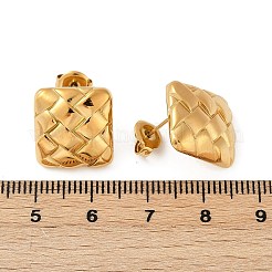 304 Stainless Steel Textured Stud Earrings&nbsp;EJEW-G423-28C-G