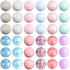 120Pcs 12 Colors Round Silicone Focal Beads&nbsp;SIL-PA0001-42
