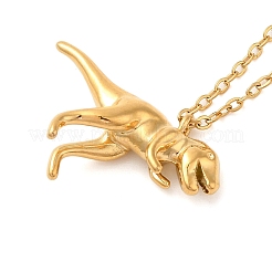 Dinosaur Brass Pendant Necklaces&nbsp;NJEW-B114-01G-03