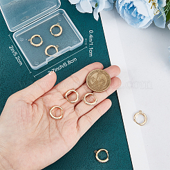 10Pcs Brass Micro Pave Cubic Zirconia Huggie Hoop Earring Findings&nbsp;KK-BBC0009-40