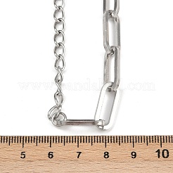 304 Stainless Steel Paperclip Chain Twisted Chain Cable Chain Necklaces for Women Men&nbsp;NJEW-A053-01P