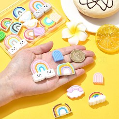 20Pcs 20 Styles Rainbow Food Grade Eco-Friendly Silicone Focal Beads&nbsp;SIL-CJ0001-78