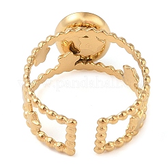 Oval Natural White Jade Finger Rings&nbsp;RJEW-Z057-11G-05
