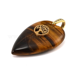 Natural Tiger Eye Pendants&nbsp;G-G470-01G-03