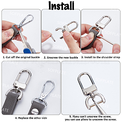 4Pcs Zinc Alloy Swivel Lobster Claw Clasps&nbsp;FIND-SP0005-65P