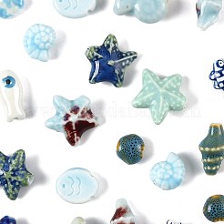 26Pcs 13 Styles Handmade Porcelain Beads&nbsp;PORC-FS0001-40