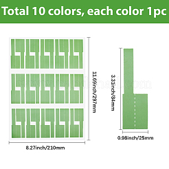 10Pcs 10 Colors Paper Self-Adhesive Stickers&nbsp;DIY-SP0006-12