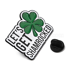 Saint Patrick's Day Alloy Enamel Brooches&nbsp;JEWB-D310-05EB-04
